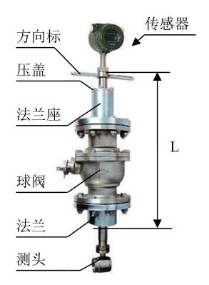 插入式涡街流量计外形尺寸图